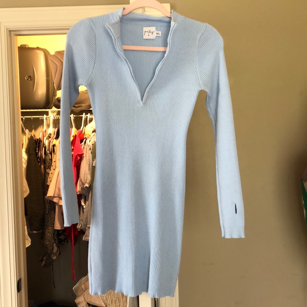 Blue Princess Polly Stretchy Mini Dress